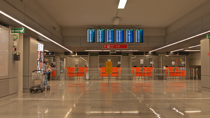 empty airport during pandemic