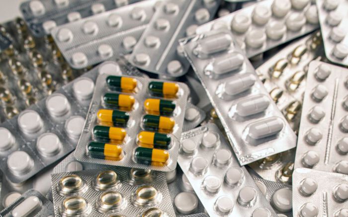 pharmaceuticals in a pile