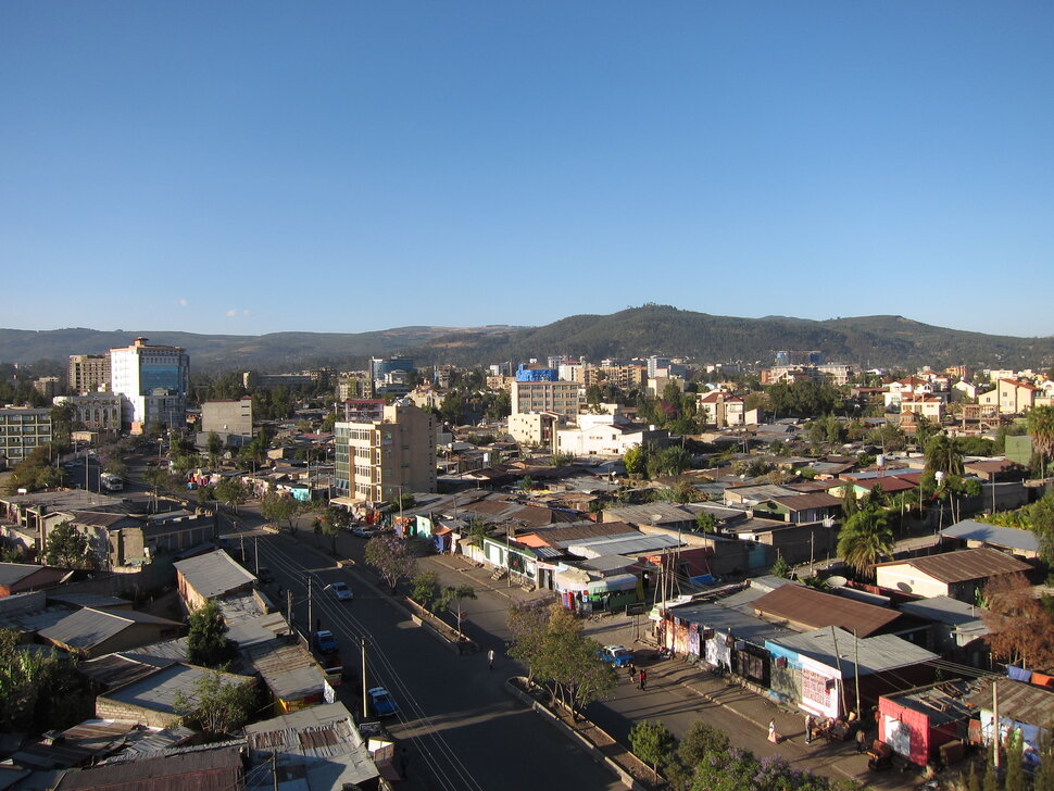 Himmel, by, hus, vei, Addis Ababa